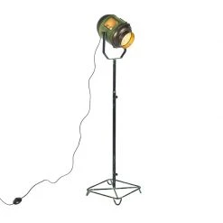 QAZQA Industrielle Stehlampe Bronze mit grünen Akzenten 140 cm - Byron -Stehlampen Verkaufsladen 2020 94826 5