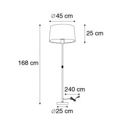 QAZQA Stehleuchte Stahl mit Lampenschirm weiß verstellbar 45 cm - Parte -Stehlampen Verkaufsladen 2026 93199 3