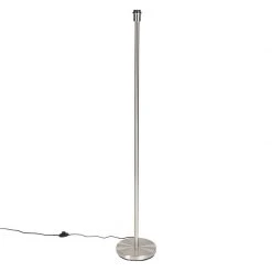 QAZQA Moderne Stehleuchte Stahl ohne Schirm - Simplo