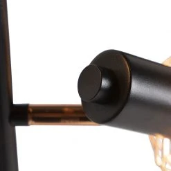 QAZQA Stehleuchte schwarz mit Kupfer 3-Licht - Mesh -Stehlampen Verkaufsladen 2057 98910 8