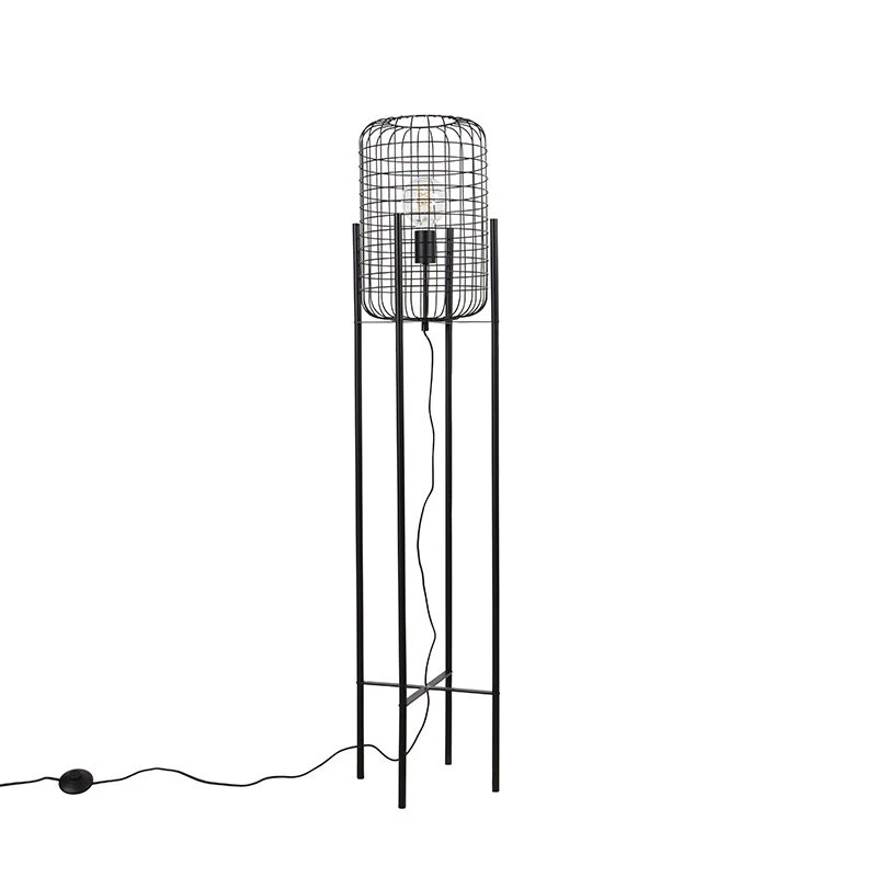 QAZQA Industrielle Stehlampe schwarz - Bliss Vefa 17 QAZQA Industrielle Stehlampe schwarz - Bliss Vefa – Bild 15