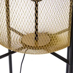 QAZQA Modernes Schwarz mit goldener Stehleuchte - Bliss Mesh -Stehlampen Verkaufsladen 2094 98921 8