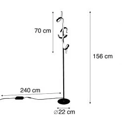 Leuchten Direct Design Stehleuchte silber inkl. LED und Dimmer - Krisscross -Stehlampen Verkaufsladen 2099 98992 4