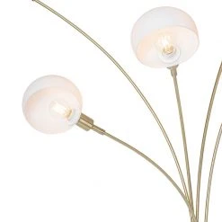 QAZQA Design Stehleuchte Messing mit Opalglas 5-flammig - Sixties Marmo -Stehlampen Verkaufsladen 2122 104443 6