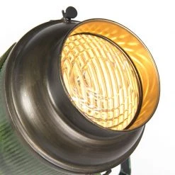 QAZQA Industrielle Stehlampe Bronze mit grünen Akzenten 140 cm - Byron -Stehlampen Verkaufsladen 2144 94826 9
