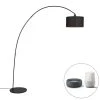 QAZQA Intelligente moderne Bogenlampe schwarz inkl. A60 Wifi - Vinossa -Stehlampen Verkaufsladen 2151 103591 0