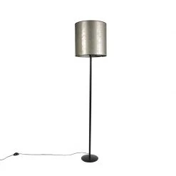 QAZQA Schwarze Stehlampe mit altem Taupeschirm 40 cm - Simplo -Stehlampen Verkaufsladen 2157 98101 8