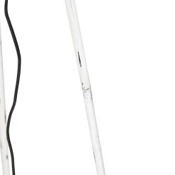 QAZQA Ländliches Stehlampenstativ Bambus mit Weiß - Canna Capsule -Stehlampen Verkaufsladen 2163 104922 8