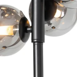 QAZQA Stehlampe schwarz mit Rauchglas 12-flammig - Bianca -Stehlampen Verkaufsladen 2209 104767 5