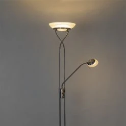 QAZQA Stehlampe Stahl inkl. LED und Dimmer mit Leselampe - Empoli 38 QAZQA Stehlampe Stahl inkl. LED und Dimmer mit Leselampe - Empoli -Stehlampen Verkaufsladen 2212 103423 17