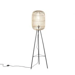 QAZQA Smarte ländliche Stehlampe Rattan inkl. WiFi A60 - Manila -Stehlampen Verkaufsladen 2268 104698 15