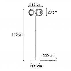 QAZQA Design Stehlampe Messing - Johanna -Stehlampen Verkaufsladen 2275 103615 3