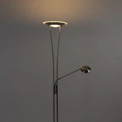 QAZQA Moderne Stehleuchte Stahl inkl. LED mit Lesearm - Ibiza 30 QAZQA Moderne Stehleuchte Stahl inkl. LED mit Lesearm - Ibiza -Stehlampen Verkaufsladen 2292 99261 13