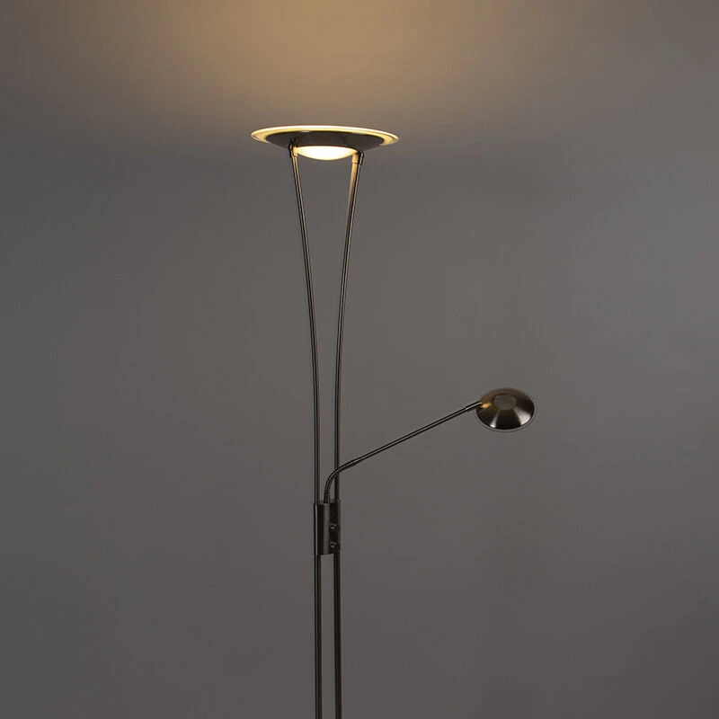 QAZQA Moderne Stehleuchte Stahl inkl. LED mit Lesearm - Ibiza 16 QAZQA Moderne Stehleuchte Stahl inkl. LED mit Lesearm - Ibiza – Bild 14