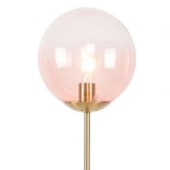 QAZQA Art Deco Stehlampe Messing mit rosa Glas - Pallon Mezzi 14 QAZQA Art Deco Stehlampe Messing mit rosa Glas - Pallon Mezzi -Stehlampen Verkaufsladen 2295 103004 2