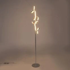 Leuchten Direct Design Stehleuchte silber inkl. LED und Dimmer - Krisscross -Stehlampen Verkaufsladen 2416 98992 13