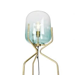 QAZQA Design-Stehlampe Gold mit grünem Glas - Bliss -Stehlampen Verkaufsladen 2424 104863 8