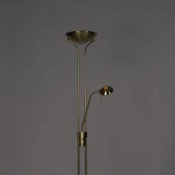QAZQA Moderne Stehleuchte Messing mit Leselampe inkl. LED dim to warm - Diva 36 QAZQA Moderne Stehleuchte Messing mit Leselampe inkl. LED dim to warm - Diva -Stehlampen Verkaufsladen 2433 103422 15