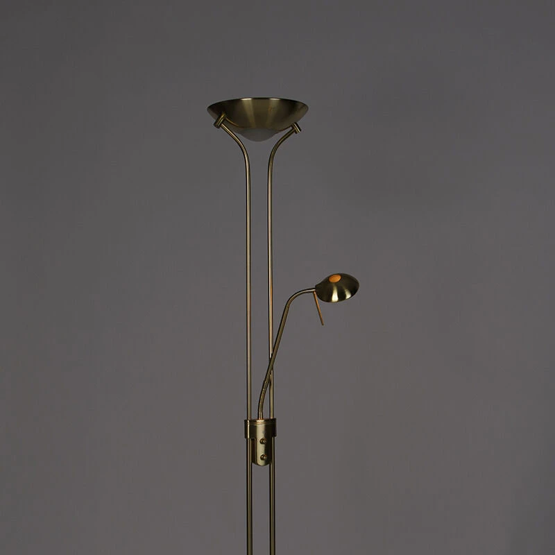 QAZQA Moderne Stehleuchte Messing mit Leselampe inkl. LED dim to warm - Diva 18 QAZQA Moderne Stehleuchte Messing mit Leselampe inkl. LED dim to warm - Diva – Bild 16