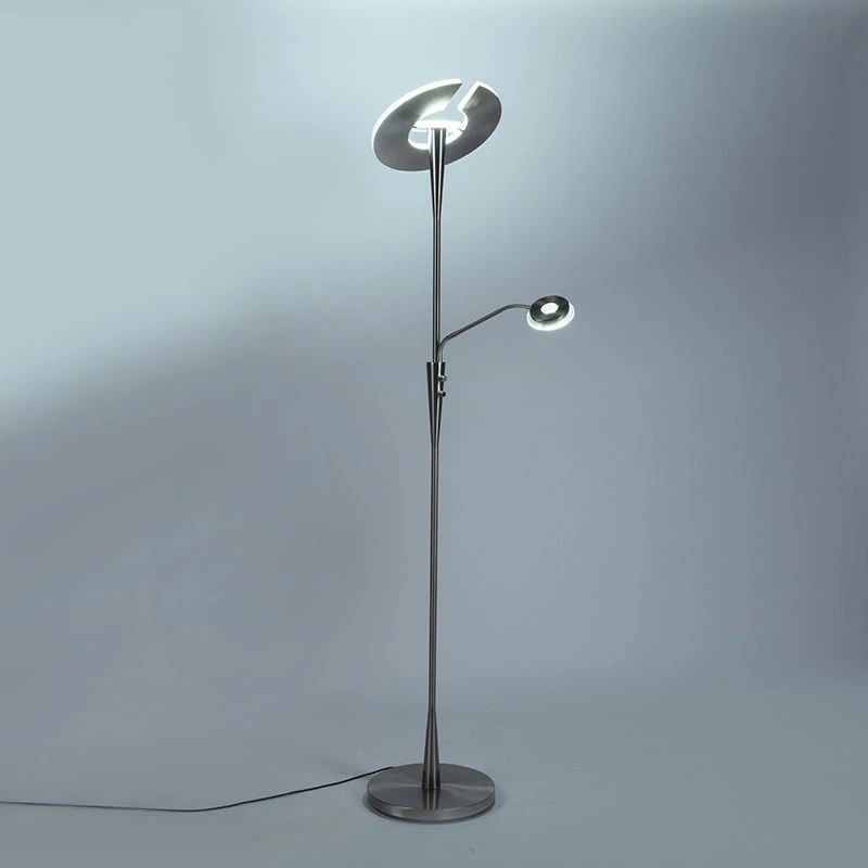 Trio Leuchten Moderne Stehlampe Stahl inkl. LED mit Lesearm - Moderno 18 Trio Leuchten Moderne Stehlampe Stahl inkl. LED mit Lesearm - Moderno – Bild 16