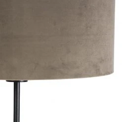 QAZQA Stehlampe schwarz mit Samtschirm taupe mit Gold 35 cm - Parte 15 QAZQA Stehlampe schwarz mit Samtschirm taupe mit Gold 35 cm - Parte -Stehlampen Verkaufsladen 2445 98586 2