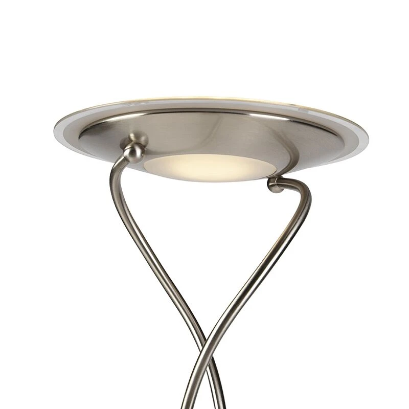 QAZQA Moderne Stehlampe Stahl inkl. LED mit Lesearm - Mallorca 12 QAZQA Moderne Stehlampe Stahl inkl. LED mit Lesearm - Mallorca – Bild 10