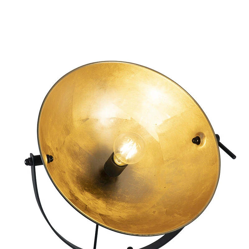QAZQA Stehlampe schwarz mit Gold 35 cm verstellbar - Magnax 7 QAZQA Stehlampe schwarz mit Gold 35 cm verstellbar - Magnax – Bild 5