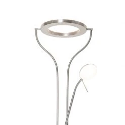 QAZQA Moderne Stehleuchte Stahl mit Lesearm inkl. LED und Dimmer - Divo 26 QAZQA Moderne Stehleuchte Stahl mit Lesearm inkl. LED und Dimmer - Divo -Stehlampen Verkaufsladen 2485 104097 2