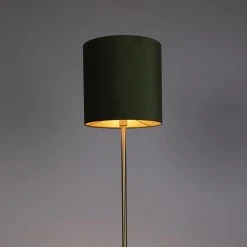 QAZQA Botanische Stehlampe Messing mit grünem Schirm 40 cm - Simplo -Stehlampen Verkaufsladen 2538 102183 9