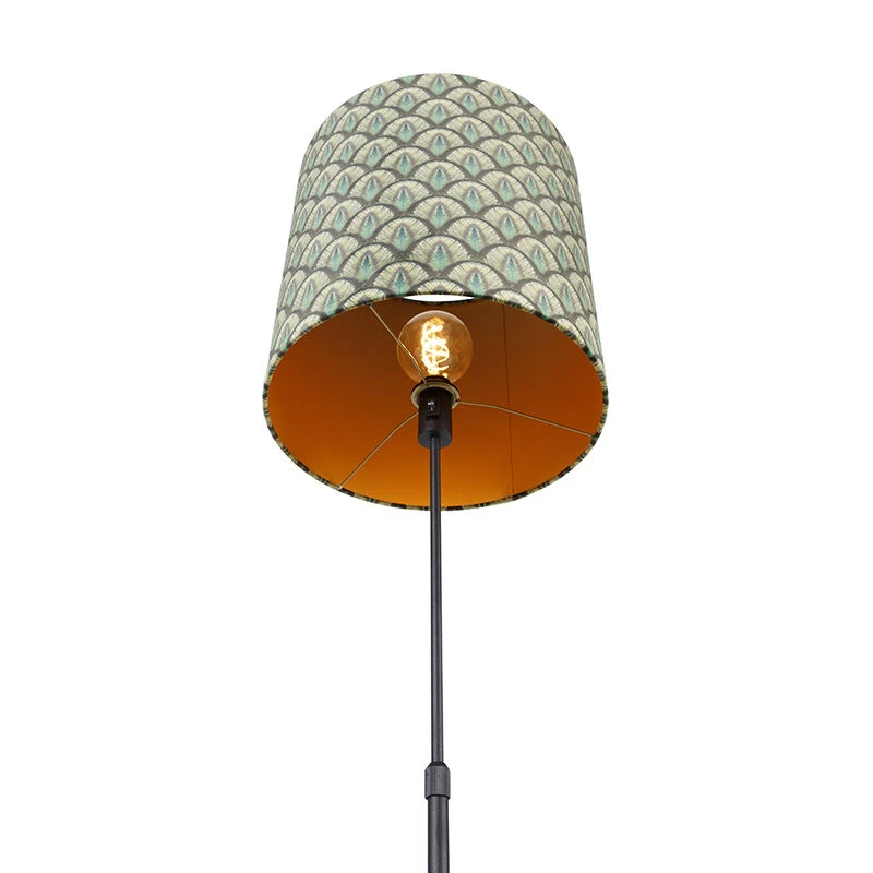 QAZQA Stehlampe schwarzer Schirm Pfau Design 40 cm verstellbar - Parte 7 QAZQA Stehlampe schwarzer Schirm Pfau Design 40 cm verstellbar - Parte – Bild 5