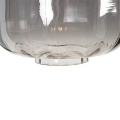 QAZQA Design Stehleuchte schwarz mit Rauchglas - Qara -Stehlampen Verkaufsladen 2570 102197 7