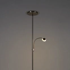 QAZQA Moderne vloerlamp staal incl. LED met leesarm - Chala 29 QAZQA Moderne vloerlamp staal incl. LED met leesarm - Chala -Stehlampen Verkaufsladen 2606 102612 12