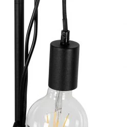 QAZQA Land Stehlampe schwarz mit Holz 2-Licht - Dami -Stehlampen Verkaufsladen 2643 103030 8