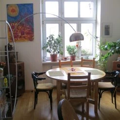 QAZQA Moderne Bogenlampe Stahl verstellbar - Grande -Stehlampen Verkaufsladen 2651 46060 15