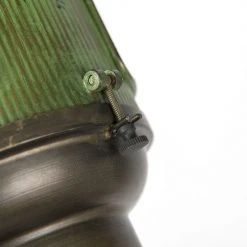 QAZQA Industrielle Stehlampe Bronze mit grünen Akzenten 140 cm - Byron -Stehlampen Verkaufsladen 2664 94826 7