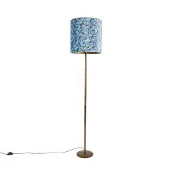 QAZQA Botanische Stehlampe Gold mit Schmetterlingsmuster 40 cm - Simplo -Stehlampen Verkaufsladen 2665 98107 8