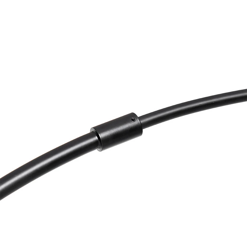 QAZQA Booglamp zwart met goud met smoke glas 2-lichts - Zuzanna 8 QAZQA Booglamp zwart met goud met smoke glas 2-lichts - Zuzanna – Bild 6