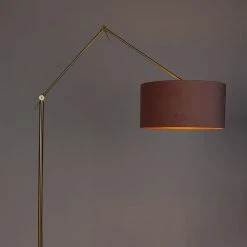 QAZQA Moderne Stehlampe Gold Samtschirm Rosa 50 cm - Editor -Stehlampen Verkaufsladen 2719 104964 13