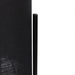 QAZQA Design Stehleuchte schwarz mit Leinenschirm schwarz - Rich -Stehlampen Verkaufsladen 2744 103285 2