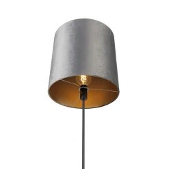 QAZQA Stehlampe schwarz Schirm grau 40 cm verstellbar - Parte -Stehlampen Verkaufsladen 2748 104181 4