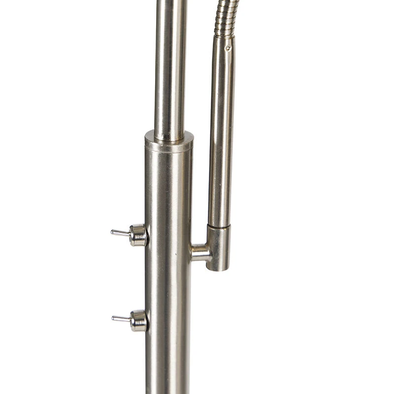 QAZQA Moderne Stehlampe Stahl inkl. LED mit Fernbedienung und Lesearm - Strela 12 QAZQA Moderne Stehlampe Stahl inkl. LED mit Fernbedienung und Lesearm - Strela – Bild 10