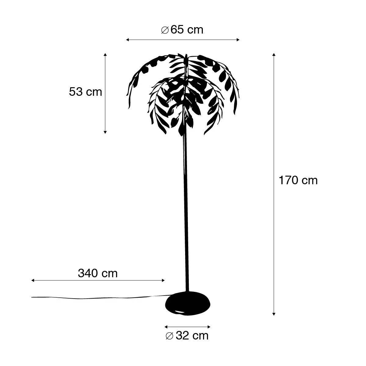 QAZQA Vintage vloerlamp antiek goud 65 cm 4-lichts - Linden 6 QAZQA Vintage vloerlamp antiek goud 65 cm 4-lichts - Linden – Bild 4