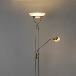 QAZQA Stehleuchte Messing inkl. LED und Dimmer mit Leselampe - Empoli 36 QAZQA Stehleuchte Messing inkl. LED und Dimmer mit Leselampe - Empoli -Stehlampen Verkaufsladen 2788 103426 16