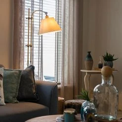 QAZQA Smarte klassische Stehleuchte Bronze mit Weiß inkl. Wifi A60 - Ashley 47 QAZQA Smarte klassische Stehleuchte Bronze mit Weiß inkl. Wifi A60 - Ashley -Stehlampen Verkaufsladen 2802 104721 22