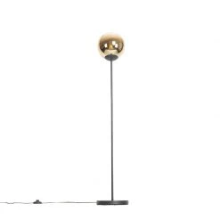 QAZQA Art Deco Stehlampe schwarz mit goldenem Glas - pallon -Stehlampen Verkaufsladen 2820 104472 6