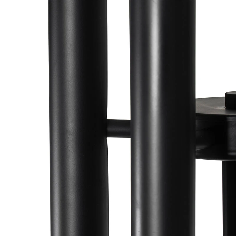 QAZQA Art Deco Stehlampe schwarz 12-Licht - Tubi 11 QAZQA Art Deco Stehlampe schwarz 12-Licht - Tubi – Bild 10