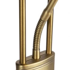 QAZQA Bronze Stehleuchte mit Leseleuchte inkl. LED und Dimmer - Diva 2 -Stehlampen Verkaufsladen 2879 91861 4