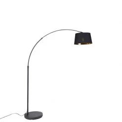 QAZQA Moderne Bogenlampe schwarz mit Gold - Arc Basic 20 QAZQA Moderne Bogenlampe schwarz mit Gold - Arc Basic -Stehlampen Verkaufsladen 2888 103294 4