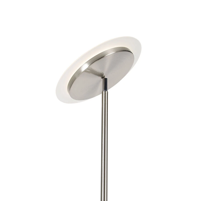 QAZQA Moderne vloerlamp staal incl. LED met leesarm - Chala 8 QAZQA Moderne vloerlamp staal incl. LED met leesarm - Chala – Bild 6