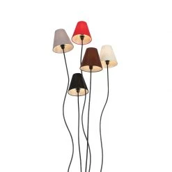 QAZQA Design Stehleuchte schwarz mit Stoffschirm 5-flammig - Melis -Stehlampen Verkaufsladen 2912 103871 13